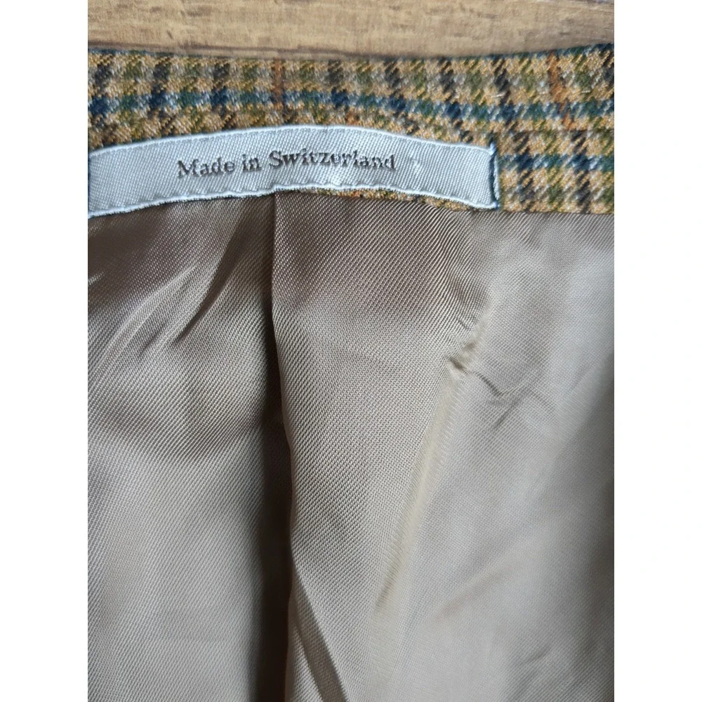 Ermenegildo Zegna 3 Button 100% Wool Made in Switzerland‎ Houndstooth Blazer 44R